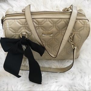 Kate Spade beige pursewith black bow